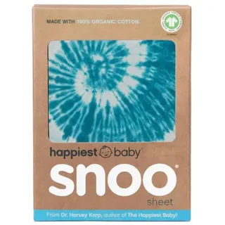 Happiest Baby SNOO Stubenwagen-Spannbetttuch, 100% Bio-Baumwolle, passend für SNOO Sleeper Kinderbett-Matratze (Batikblau)