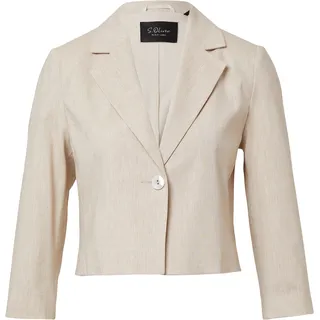 Cropped Blazer aus Leinenmix - beige - 46