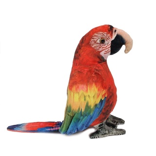 Plüschtier Papagei 22 cm, Grünflügelara, Stofftiere Kuscheltiere Ara Vögel Vogel Papageien Tiere