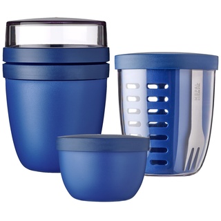 MEPAL Snackpot-Set ELLIPSE mit Lunchpot, Mini-Snackpot und Fruitpot vivid blue