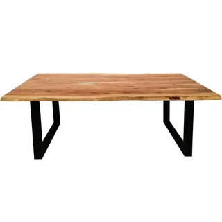 SIT Möbel Baumkante Esstisch 180 x 77 x 90 cm naturbelassen/schwarz