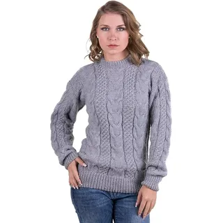 Gamboa Alpaka Wolle Pullover Damen | Wollpullover Norweger Winter Elegant - L