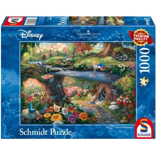 Schmidt Spiele 59636 Thomas Kinkade, Disney, Alice im Wunderland, 1000 Teile Puzzle