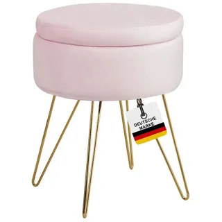 Albatros Hocker Cannes Samt Rosa