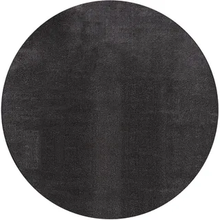 Teppich MERINOS "Loft 37", grau (anthrazit), H:16mm Ø:200cm, Polyester, Teppiche, Teppich, Kunstfellteppich besonders weich und kuschelig, Fell Haptik
