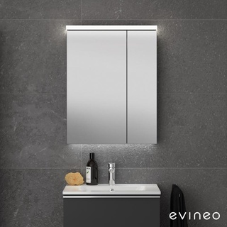 evineo ineo7 Spiegelschrank mit Beleuchtung und 2 Türen, BEA013MI,