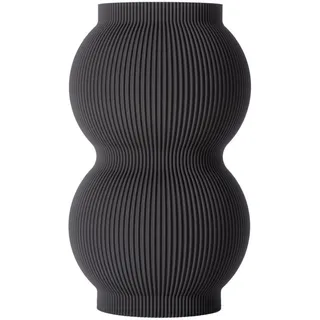 3D Vase Bodenvase Danna XL 38cm Nachhaltige Deko Vase Pampasgras Trockenblumen, Bodenvase grau