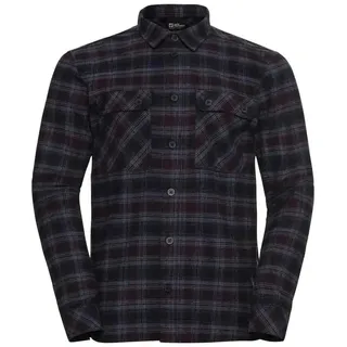 Jack Wolfskin Baja Flannel Langarmhemd Check Dark Navy L