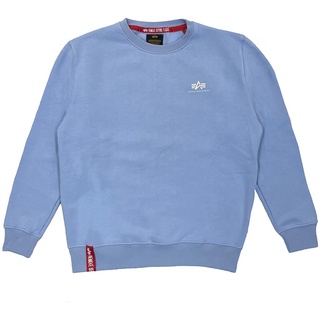 Alpha Industries Basic Sweater Small Logo Sweatshirt für Herren Light Blue
