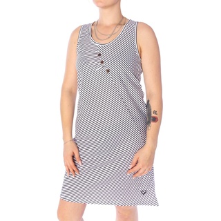 Alife & Kickin Sommerkleid Kleid Alife And Kicken Cameron AK Dress Zierknopfleiste im Brustbereich blau S