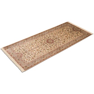 Läufer Kaschmir Seide Teppich handgeknüpft braun, morgenland, rechteckig, Höhe: 5 mm braun