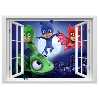 PJ Masks wandtattoos für Kinderzimmer 80cm-57cm