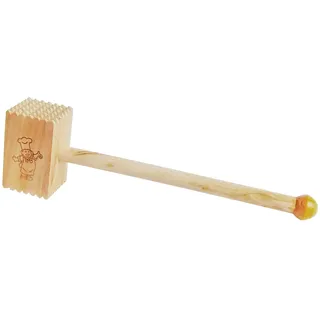 ECO FLEISCHHAMMER 28cm aus Holz Fleischklopfer Schnitzelklopfer Buchenholz Hammer 39