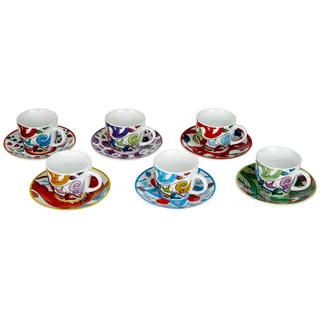 Excelsa Kaffeetasse 0,09 l Mehrfarbig 6 St.