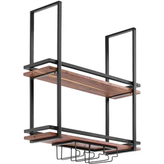 Hängeregal Aro 80cm Deckenregal Wandregal mit Weinglashalterung Weinregal Möbel