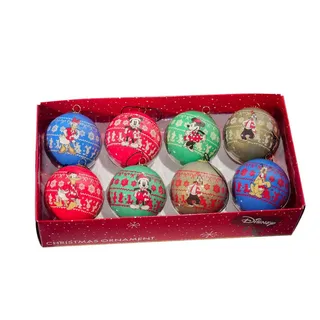 Disney Christbaumkugel-Set Mickey \u0026 Minnie, Mehrfarbig, Kunststoff, 8-teilig, Dekoration, Weihnachtsdekoration, Weihnachtsbaumschmuck, Weihnachtskugeln