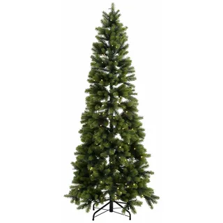 Künstlicher Weihnachtsbaum CREATIV DECO "Weihnachtsdeko, künstlicher Christbaum, Tannenbaum" Weihnachtsbäume Gr. Höhe: 210 cm bis, grün Künstliche Weihnachtsbäume in schlanker Form, mit LED-Lichterkette