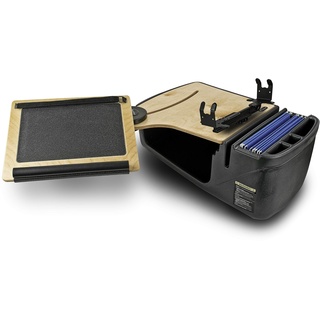 AutoExec AUE10041 Auto-Schreibtisch für Vordersitz, Birke, mit Druckerstativ mit Druckerständer