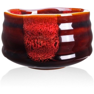 Goodwei Teeschale Matcha-Schale "Akai" für Teezeremonie, 430 ml, Keramik schwarz