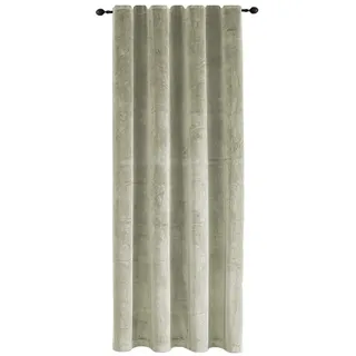 Haus und Deko Gardine Verdunkelungsvorhang Samt weich Vorhang Kräuselband blickdicht Gardine, Kräuselband (1 St), Polyester beige 140 cm
