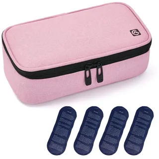 LuxusKollektion Kühltasche Kühltasche Insulin Kühlbox Diabetiker Medikamente Organizer Rosa rosa