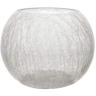 Transparente Craquelé-Kugelvase aus Glas - Rond Verre Lou De Castellane