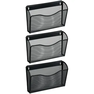Relaxdays Zeitschriftenhalter Wand, 3er Set,