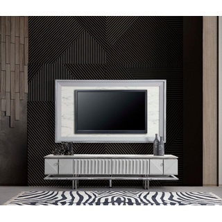JVmoebel tv Ständer wohnzimmer schrank möbel rtv sideboard holz TV-Ständer grau