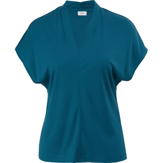 s.Oliver - Blusenshirt aus Lyocell, Damen, Blau, 32