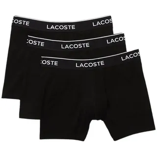 Lacoste Boxershorts Baumwolle schwarz M 3er Pack