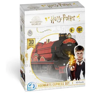 4D Build 4D51064 Harry Potter (181 Pieces) 3D Puzzle Asmodee Bauweise, Hogwarts Express Zug, 29.5" x 6.7" x 5.7"