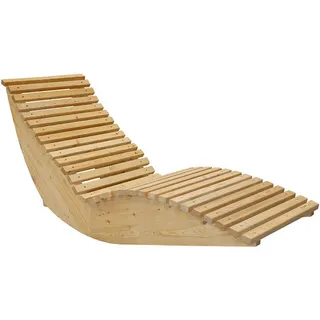Home Deluxe Wellenholzliege 60 x 60 x 82 cm Braun