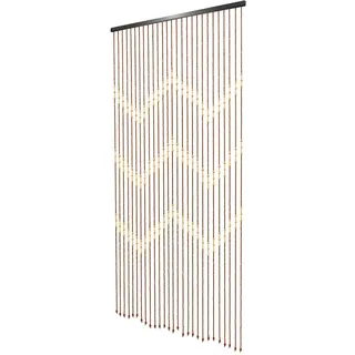 EGBNSY Perlenvorhang Balkontür, 90x175cm Perlenvorhang, Türvorhang Perlen der Tür Vorhang, Bambus & Holz, 27 Reihen der Balkontür Vorhang Außen, Türvorhang Insektenschutz für Wohnzimmer & Balkon(Holz)