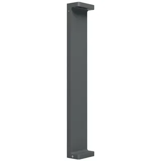 doporro Außenleuchte Aluminium/Edelstahl/Glas 10x6x60 cm IP65 wetterfest 6W 3000K Sandgrau dunkel