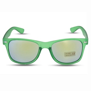 Sonia Originelli Sonnenbrille Sonnenbrille Fasching Verspiegelt Party Transparent Onesiz grün