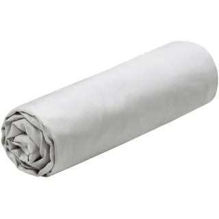 STOF Spannbettlaken, Größe 140 x 200 cm, große Spannhöhe 30 cm, Baumwoll-Perkal, 100% Baumwolle, Öko-Tex Zertifiziert, Farbe Leinen, Modell Elysée – Bettwäsche für Zuhause, weich und bequem