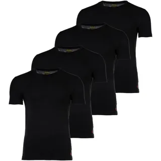 Ralph Lauren POLO RALPH LAUREN Herren T-Shirts, 4er Pack - CLASSIC-4 PACK-CREW UNDERSHIRT, Rundhals, Stretch Cotton Schwarz XL