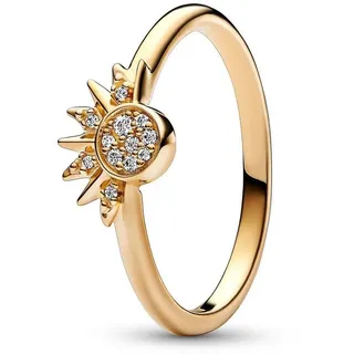 Pandora Fingerring Damenring Sonne von PANDORA aus einer Metalllegierung, vergoldet goldfarben 48