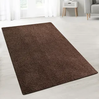 Karat Barcelona Shaggyteppich 100 x 350 cm dunkelbraun