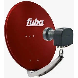 Fuba Sat Anlage 8 Teilnehmer | DAA 780 R Satellitenschüssel 80cm Alu rot (Testergebnis: ausgezeichnet)* + Fuba DEK 817 Octo LNB 8 Teilnehmer