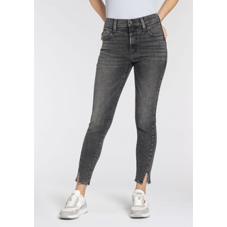Skinny-fit-Jeans LEVI'S "720 SUPER SKINNY YOKED" Gr. 27, Länge 30, schwarz (voids in space) Damen Jeans Röhrenjeans