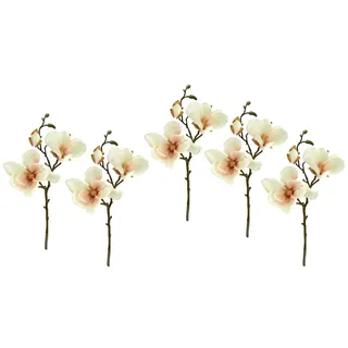 I.GE.A. Kunstzweig Magnolienzweig künstlich, I.GE.A., Höhe 38 cm, 5er Set Kunstblumen Magnolie Blume Seidenblumen Deko Frühling Hochzeit rosa|weiß