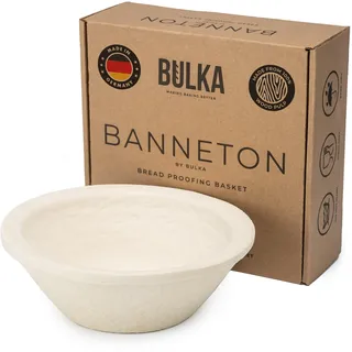 Bulka Kleiner runder 20,3 cm 500 g Hobel-Banneton-Brotgärkörbchen gepresster Holzzellstoff, Sauerteig-Gärkörbchen – Antihaft-Brotform, Sauerteig-Brotbackzubehör, hergestellt in Deutschland.