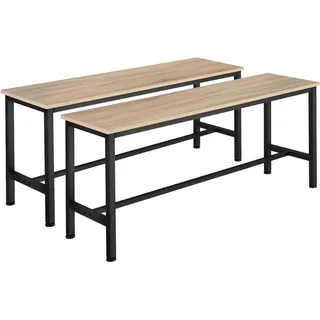 Tectake Sitzbank Fairfield Braun 108 x 32,5 x 50 cm