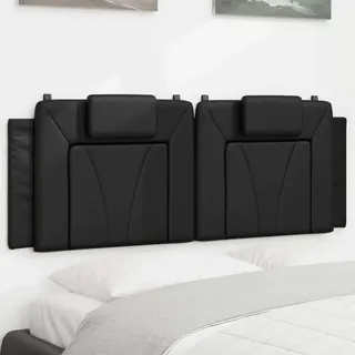 vidaXL Kopfteil-Kissen "Viana" Schwarz 140 cm Kunstleder