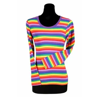 Thetru Damen Ringelshirt langarm bunt – alltagstauglich (S)