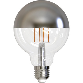 Müller-Licht Retro LED Globeform Filament E27 verspiegelt, 8.5W ersetzt 63W, nostalgisches superwarmweißes Licht (2700K), 850lm, dimmbar, 1 Stück (1er Pack)