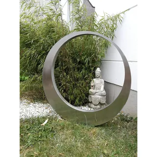 Zen Man Rostfreier Stahl GartenStecker Gartenfigure Garten Skulptur Stainless Steel Handarbeit 031510-2S 55 * 55 * 5cm
