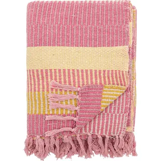 Bloomingville Isnel Plaid 130 x 160 cm Pink/Gelb
