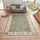 Teppich Orient Flowers rechteckig Höhe 5 mm Kurzflor mit Fransen Orient Wohnzimmer Schlafzimmer Esszimmer grün 135 195 5 mm
